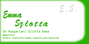 emma szlotta business card